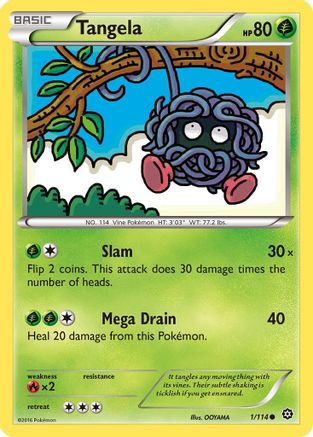 Tangela 001/114 - XY Steam Siege Normal - Common