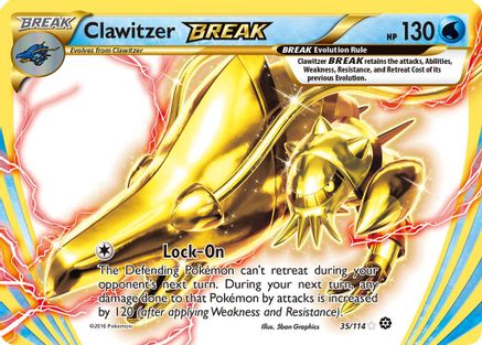 Clawitzer BREAK 035/114 - XY Steam Siege Holofoil - Rare BREAK