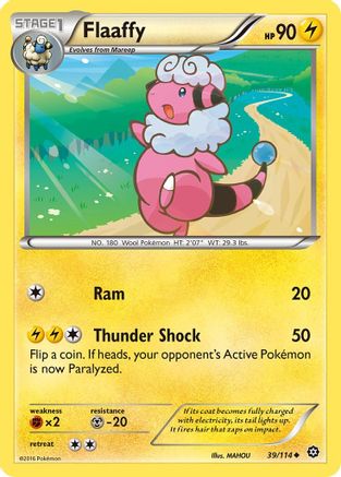 Flaaffy 039/114 - XY Steam Siege Reverse Holofoil - Uncommon