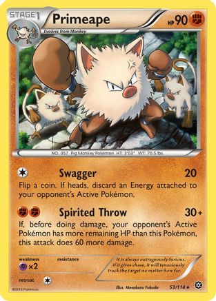 Primeape (53/114) - XY Steam Siege - Rare