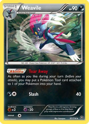 Weavile 061/114 - XY Steam Siege Normal - Rare