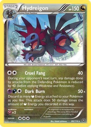 Hydreigon 086/114 - XY Steam Siege Reverse Holofoil - Holo Rare