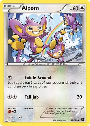 Aipom 090/114 - XY Steam Siege Reverse Holofoil - Common