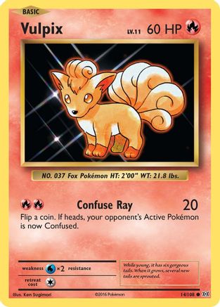 Vulpix 014/108 - XY Evolutions Reverse Holofoil - Common