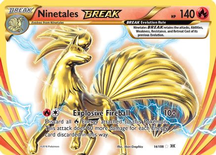 Ninetales BREAK 016/108 - XY Evolutions Holofoil - Rare BREAK