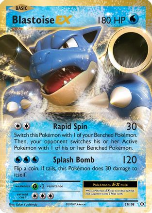 Blastoise EX 021/108 - XY Evolutions Holofoil - Ultra Rare