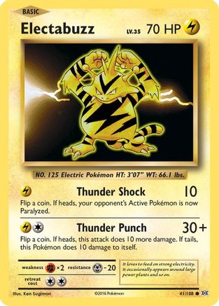 Electabuzz 041/108 - XY Evolutions Reverse Holofoil - Common