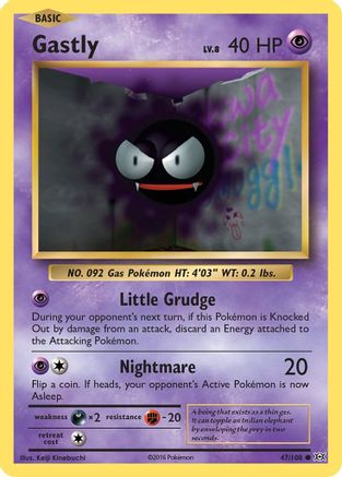 Gastly 047/108 - XY Evolutions Reverse Holofoil - Common
