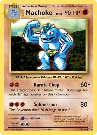 Machoke 058/108 - XY Evolutions Reverse Holofoil - Uncommon