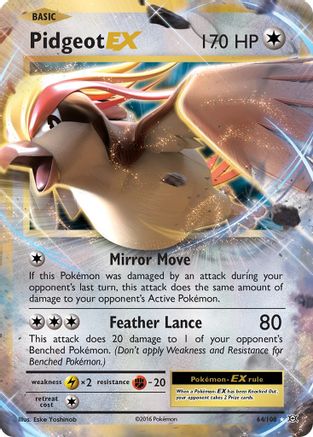 Pidgeot EX 064/108 - XY Evolutions Holofoil - Ultra Rare