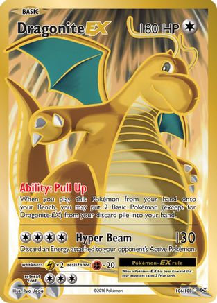 Dragonite EX (Full Art) 106/108 - XY Evolutions Holofoil - Ultra Rare