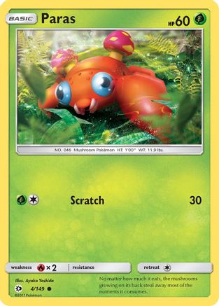 Paras (4/149) - SM Base Set Reverse Holofoil - Common