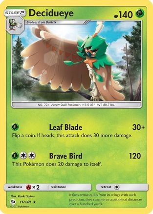 Decidueye (11/149) - SM Base Set - Rare