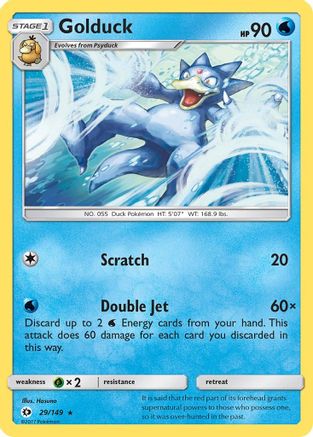 Golduck 029/149 - SM Base Set Normal - Rare