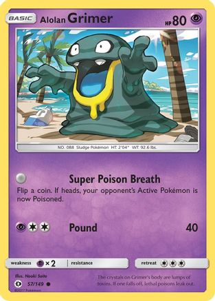 Alolan Grimer (57/149) - SM Base Set Reverse Holofoil - Common