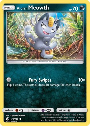 Alolan Meowth (78/149) - SM Base Set - Common
