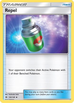 Repel (130/149) - SM Base Set Reverse Holofoil - Uncommon