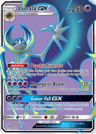 Lunala GX (Full Art) (141/149) - SM Base Set Holofoil - Ultra Rare