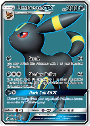 Umbreon GX (Full Art) 142/149 - SM Base Set Holofoil - Ultra Rare