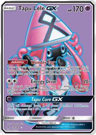 Tapu Lele GX (Full Art) (137/145) - SM Guardians Rising Holofoil - Ultra Rare