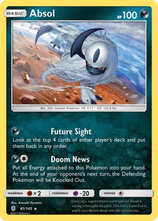 Absol (81/145) - SM Guardians Rising Reverse Holofoil - Holo Rare