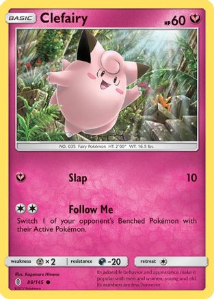 Clefairy (88/145) - SM Guardians Rising Reverse Holofoil - Common