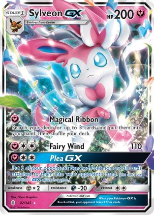 Sylveon GX 092/145 - SM Guardians Rising Holofoil - Ultra Rare