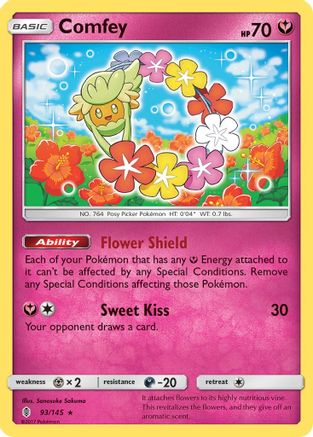 Comfey (93/145) - SM Guardians Rising Holofoil - Holo Rare
