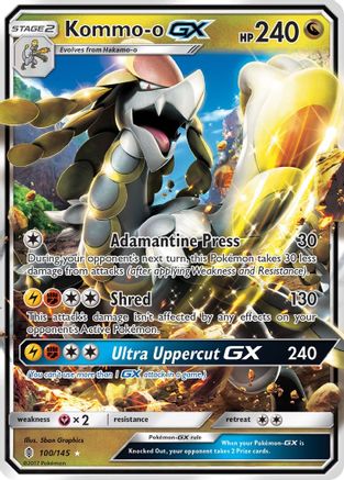 Kommo-o GX (100/145) - SM Guardians Rising Holofoil - Ultra Rare
