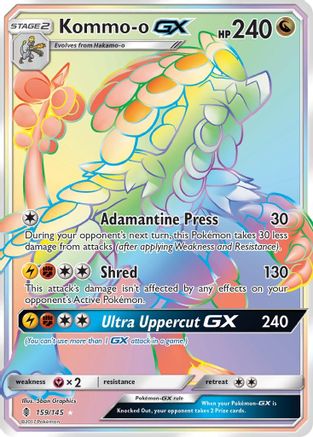 Kommo-o GX (Secret) (159/145) - SM Guardians Rising Holofoil - Secret Rare