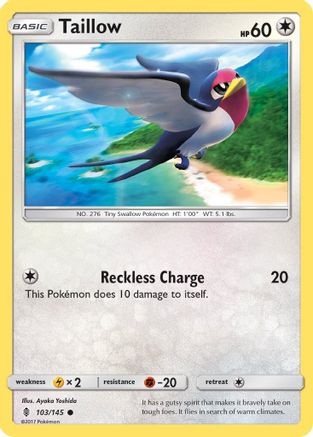 Taillow (103/145) - SM Guardians Rising - Common