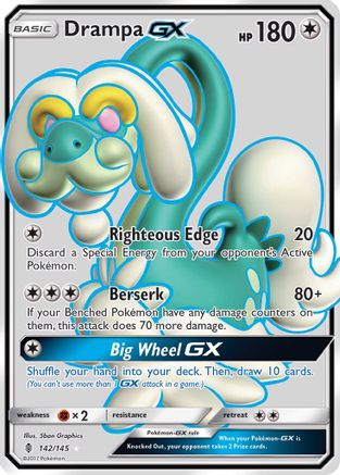 Drampa GX (Full Art) 142/145 - SM Guardians Rising Holofoil - Ultra Rare