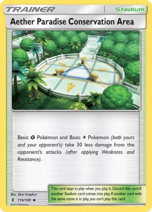 Aether Paradise Conservation Area (116/145) - SM Guardians Rising Reverse Holofoil - Uncommon