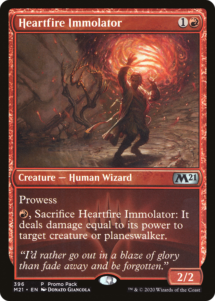Heartfire Immolator (PPM21-396) - Core Set 2021 (Promo Pack) Foil