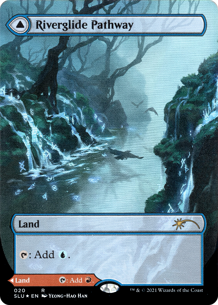 Riverglide Pathway // Lavaglide Pathway (Borderless)(SLU-020) - Secret Lair: Ultimate Edition: (Showcase) Foil