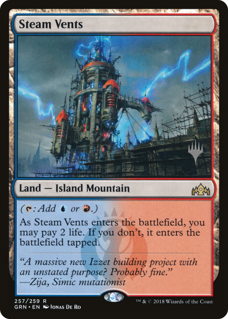 Steam Vents (PPELD-257P) - Guilds of Ravnica Promos (Promo Pack) Foil