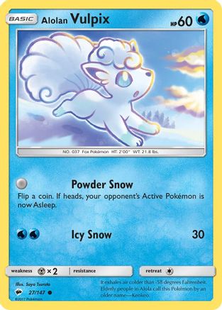 Alolan Vulpix (27/147) - SM Burning Shadows Reverse Holofoil - Common