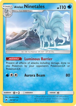 Alolan Ninetales (28/147) - SM Burning Shadows - Rare