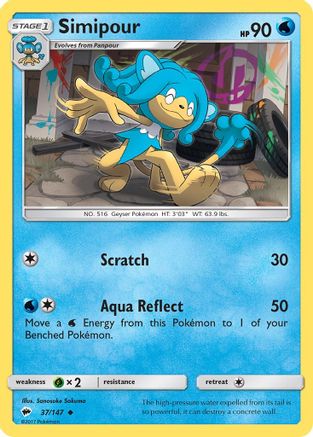 Simipour (37/147) - SM Burning Shadows - Uncommon