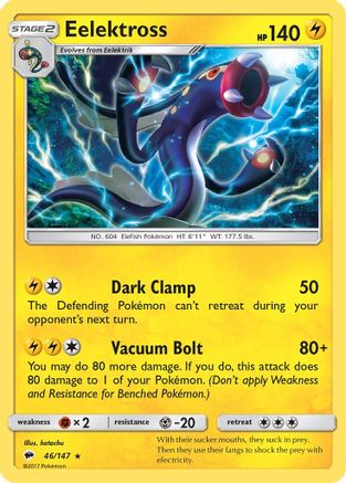 Eelektross 046/147 - SM Burning Shadows Normal - Rare