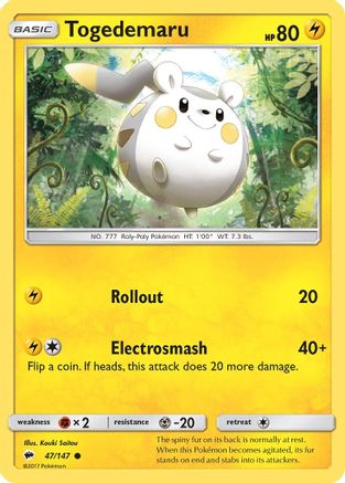 Togedemaru (47/147) - SM Burning Shadows - Common