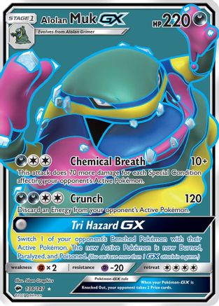 Alolan Muk GX (Full Art) (138/147) - SM Burning Shadows Holofoil - Ultra Rare