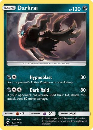Darkrai (87/147) - SM Burning Shadows Reverse Holofoil - Holo Rare