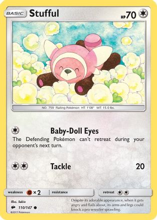 Stufful (110/147) - SM Burning Shadows Reverse Holofoil - Common