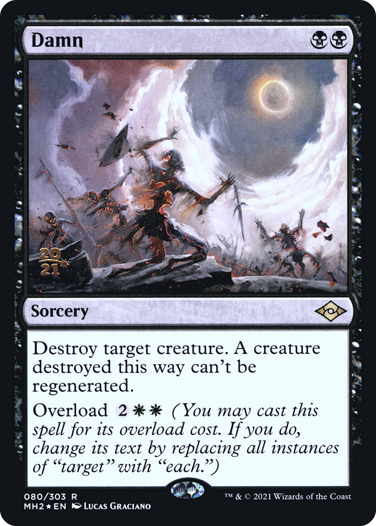 Damn (PRE-080) - Modern Horizons 2 Promos (Prerelease) Foil