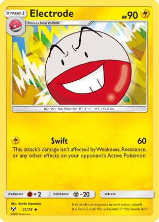 Electrode 031/73 - Shining Legends Reverse Holofoil - Uncommon
