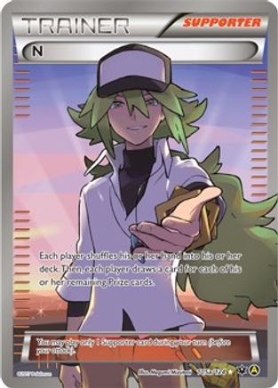 N (Supporter) - 105a/124 - Alternate Art Promos Holofoil