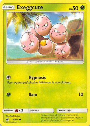 Exeggcute 004/111 - SM Crimson Invasion Reverse Holofoil - Common