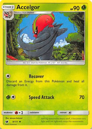 Accelgor (9/111) - SM Crimson Invasion Reverse Holofoil - Uncommon