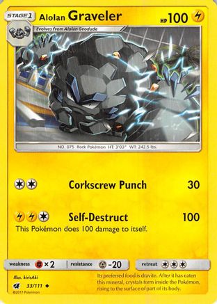 Alolan Graveler (33/111) - SM Crimson Invasion - Uncommon